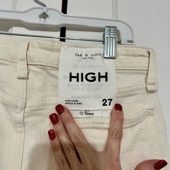 rag & bone Nina High-Rise Ankle Flare Jeans - Picture 7 of 8